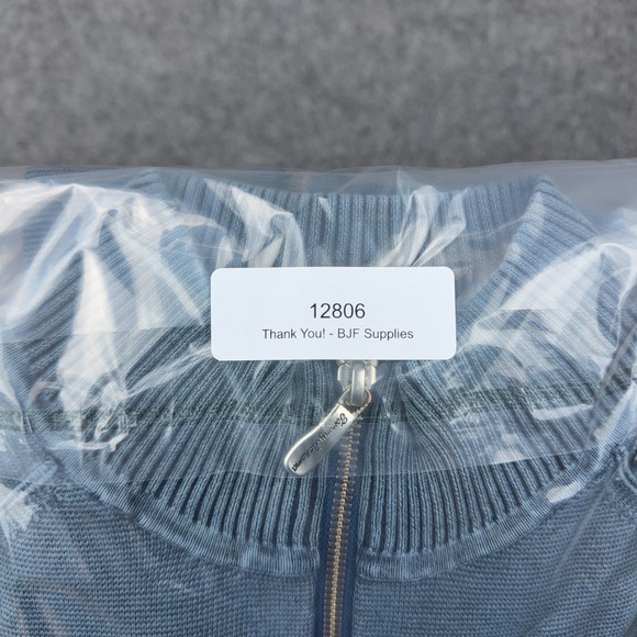 Tommy Bahama Sweater Mens XL Blue Full Zip 100% Cotton Lightweight Jacket Casual - Picture 11 of 11